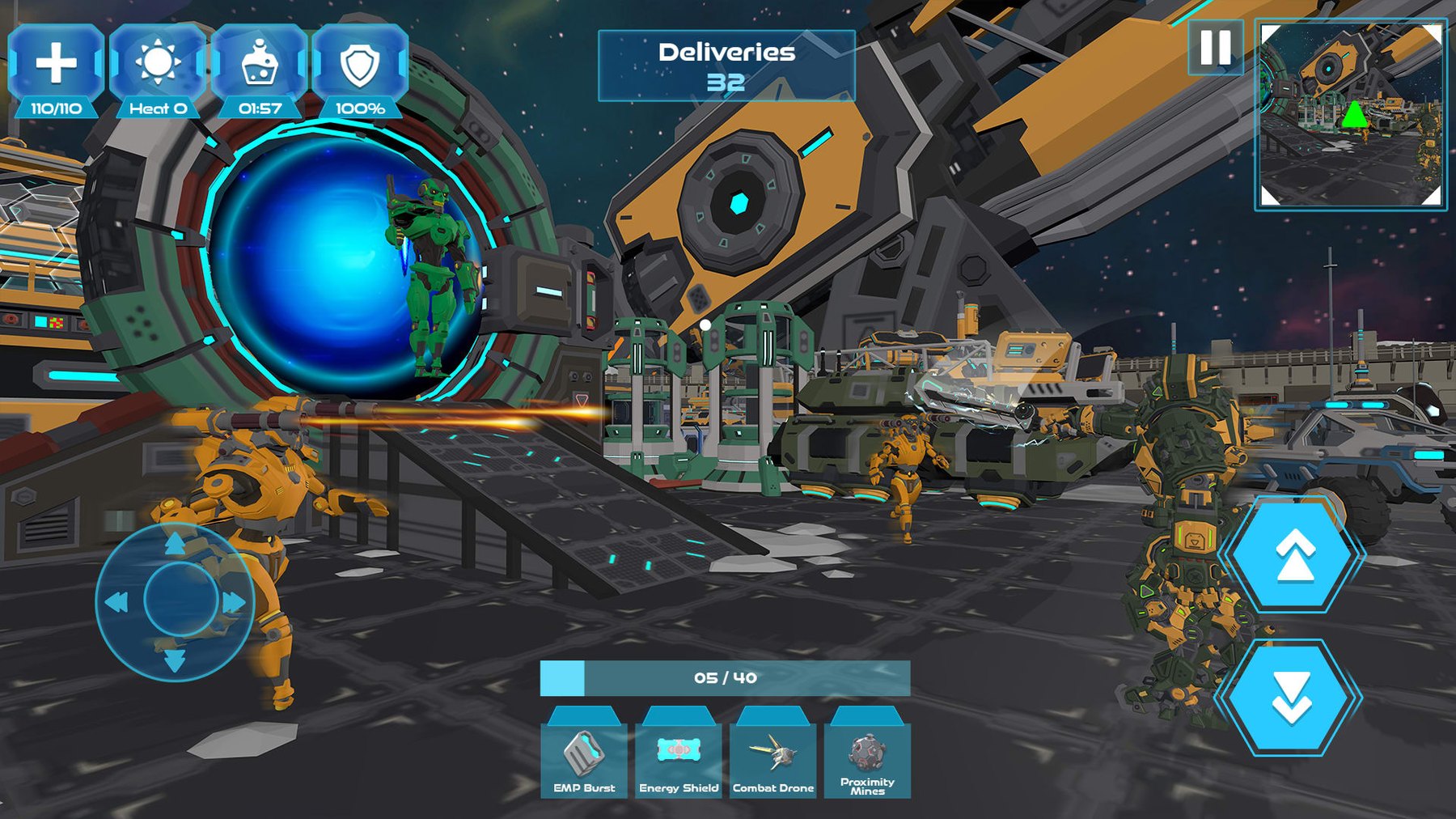 Courier Under Fire firefight near a sci-fi base